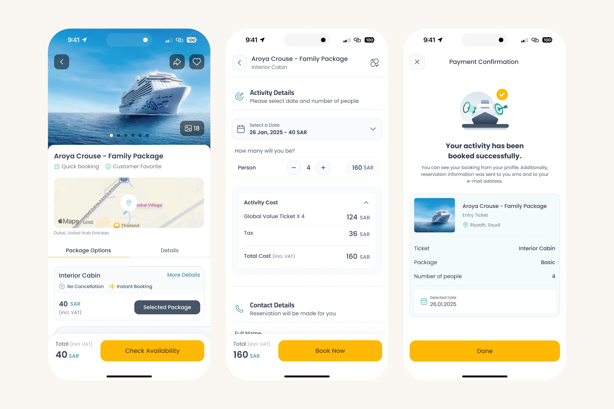 Trip360 — design detail
