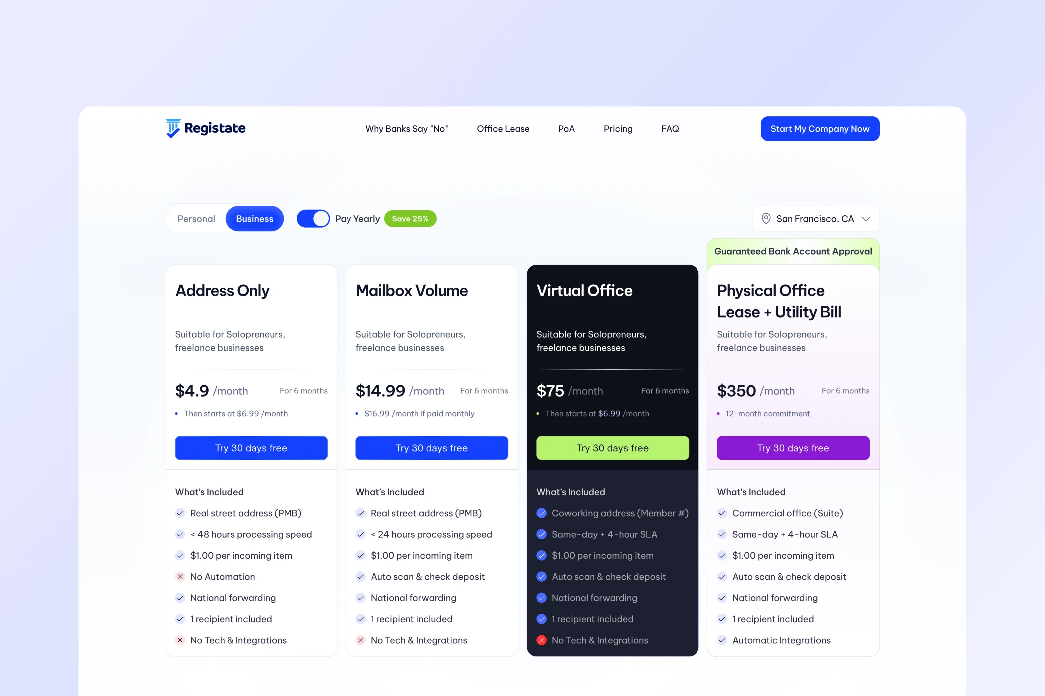 Registate — design detail