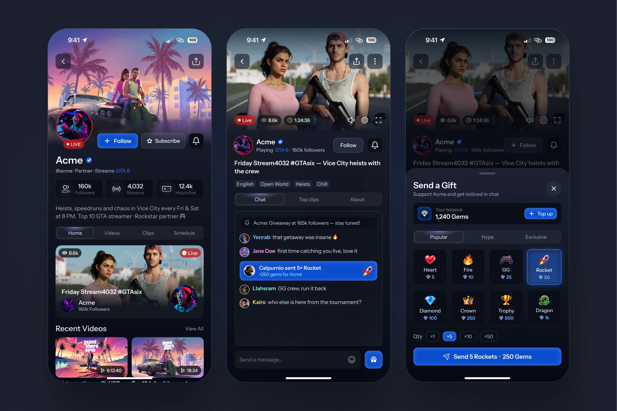 Streamzy — design detail
