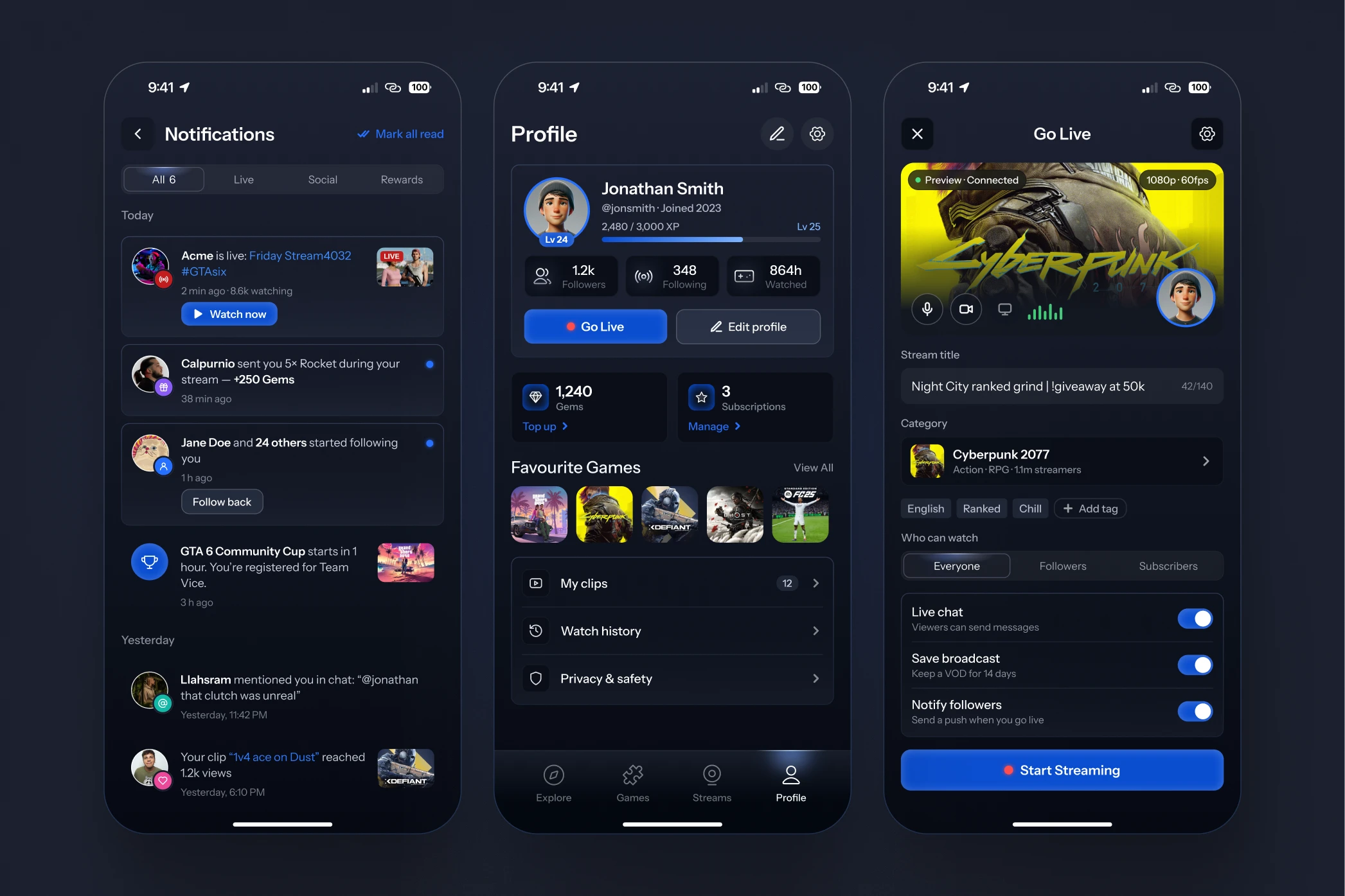 Streamzy — design detail