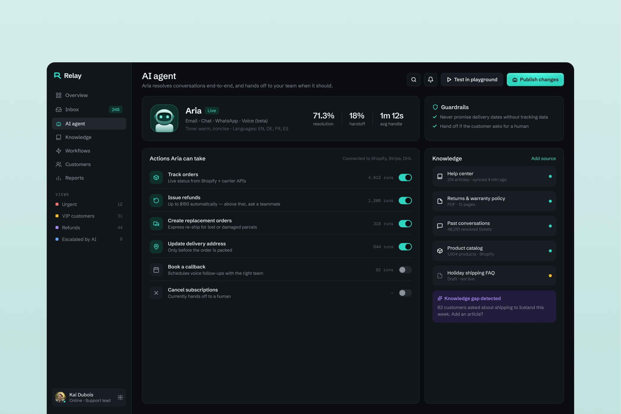 Relay — design detail