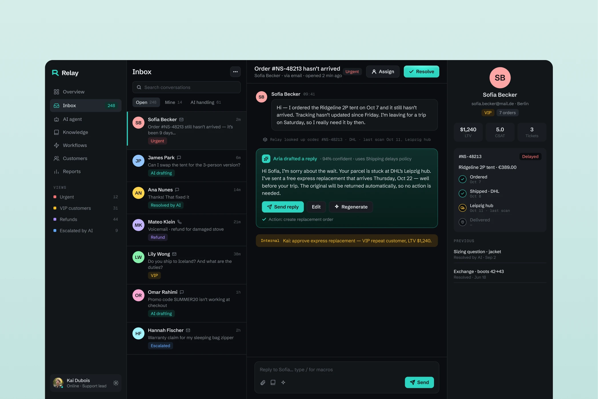 Relay — design detail